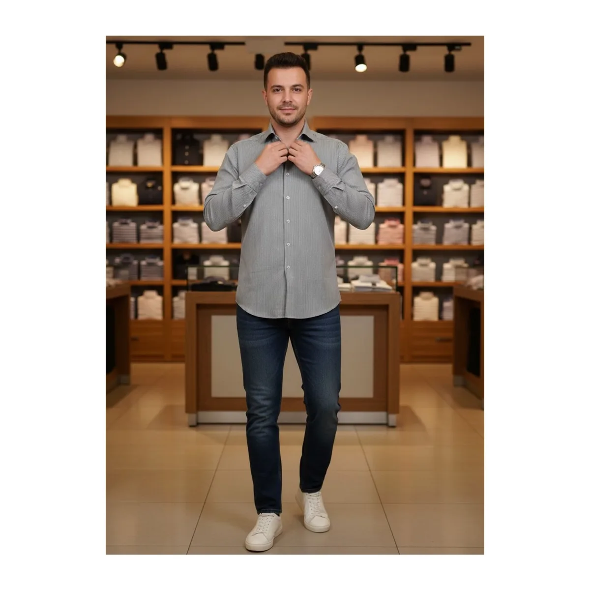 Erkek %100 Pamuk Gömlek (SH3002)