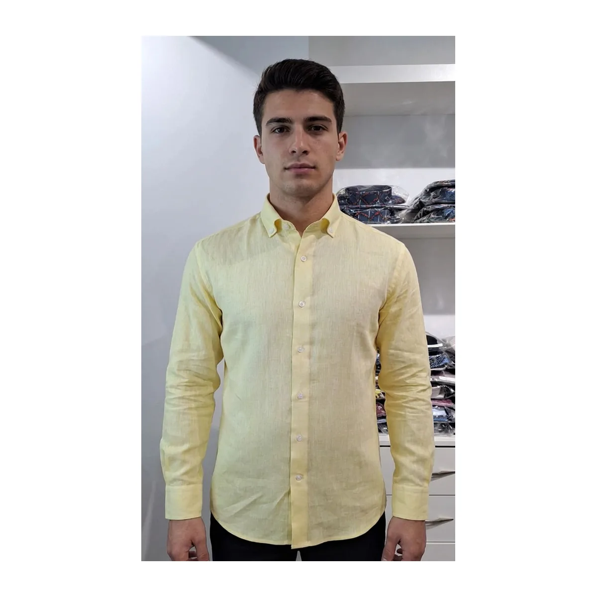 Erkek %100 Keten Gömlek (DESING120)