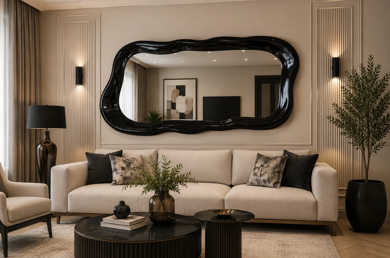 Polyester Duvar Aynası 180x75 cm | Büyük Dekoratif Ayna - Görsel 2