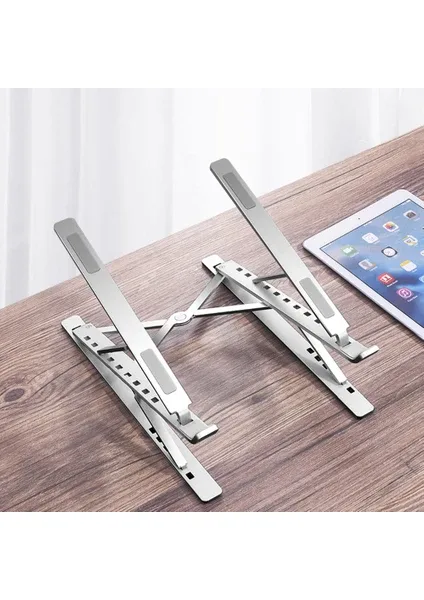 iDock N8 Çift Taraflı Ayarlı Katlanabilir Alüminyum Laptop Standı
