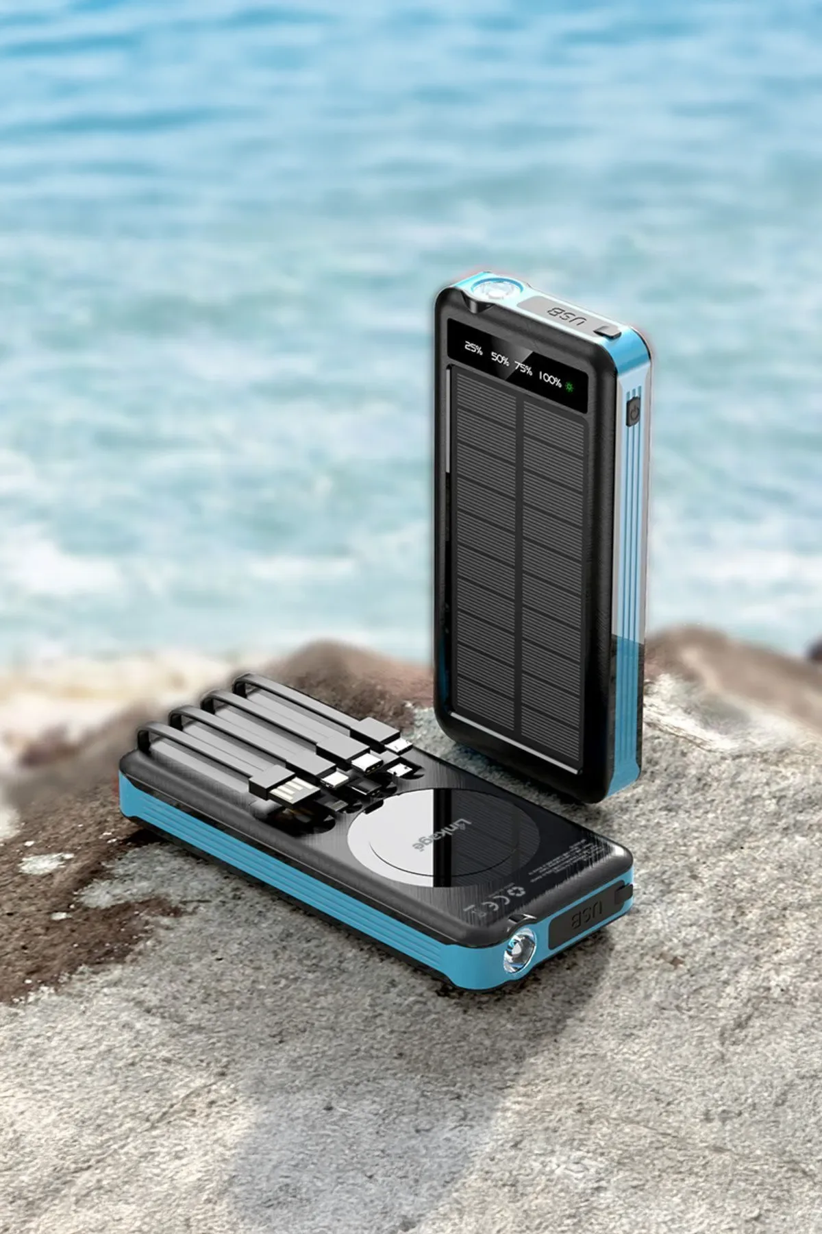 Linkage SOLAR POWERBANK LCD HD KALİTELİ EKRAN - Görsel 2