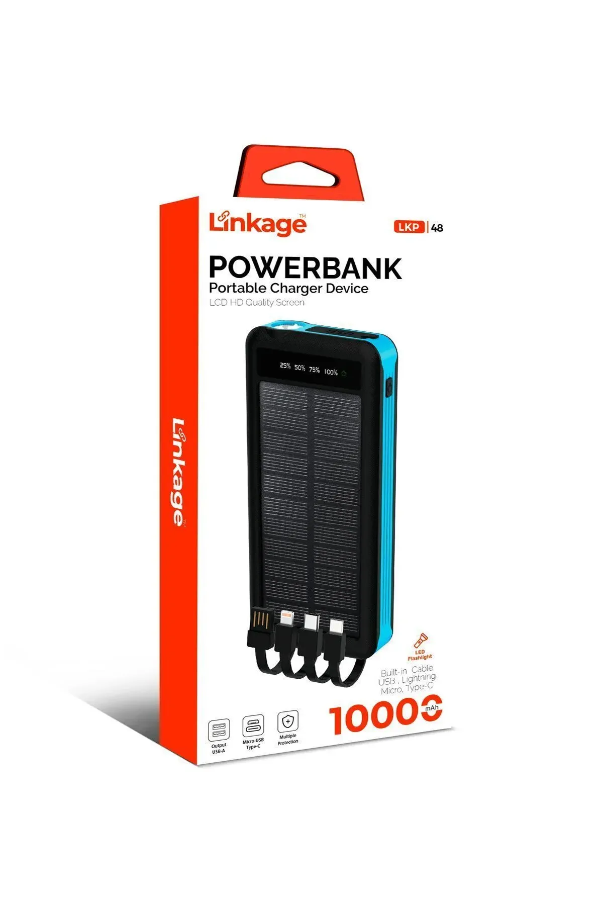 Linkage SOLAR POWERBANK LCD HD KALİTELİ EKRAN - Görsel 3