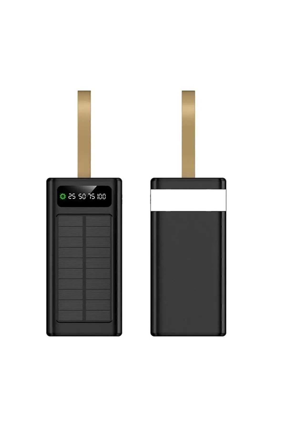 Solar 30.000 Mah Güneş Enerjili Led Işıklı Powerbank Şarj Aleti 4xUsb Çıkış Çoklu Şarj Çıkışı Kablo - Görsel 3