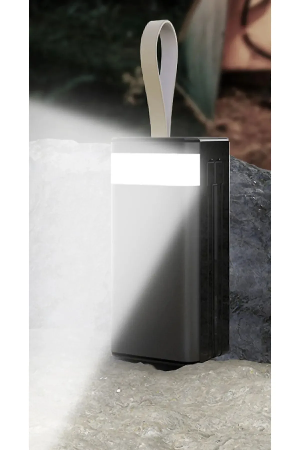 Solar 30.000 Mah Güneş Enerjili Led Işıklı Powerbank Şarj Aleti 4xUsb Çıkış Çoklu Şarj Çıkışı Kablo - Görsel 5