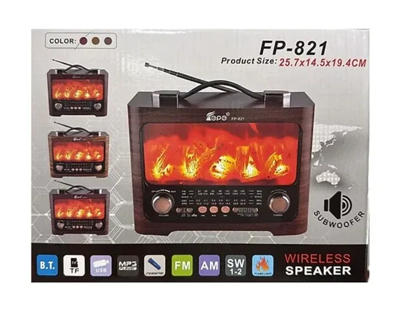 Şömineli radyo hoparlör FP - 821