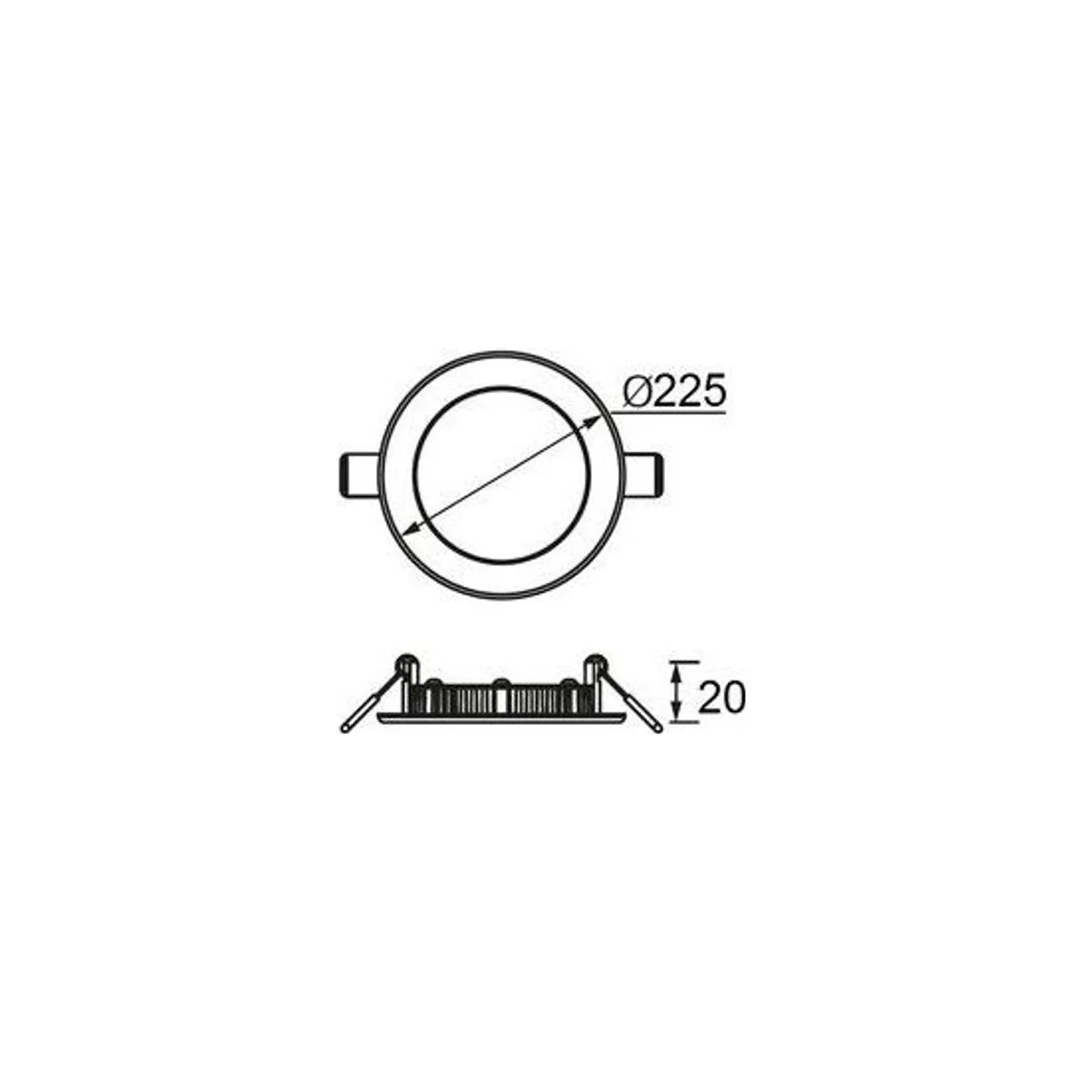 LD473 Slim Yuvarlak LED Panel 18W (3000K) - Görsel 2