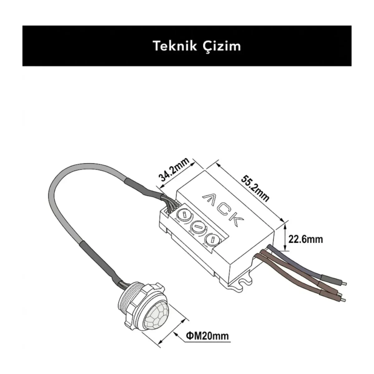 Mini Hareket Sensörü 100 DERECE - Görsel 2