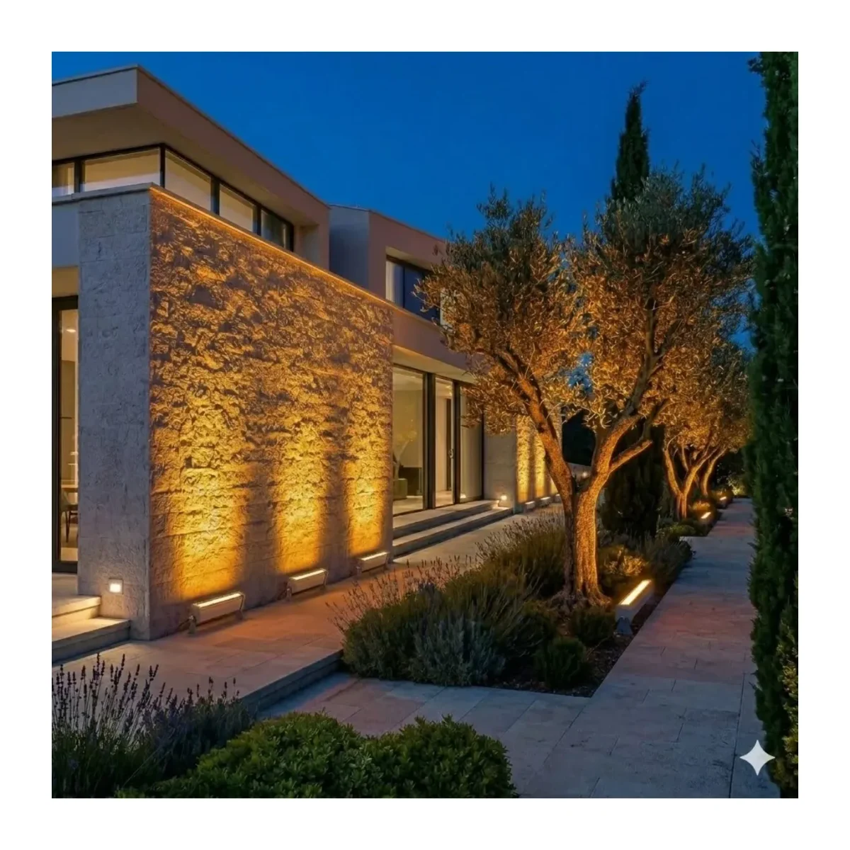 6x1W AMBER IP67 18CM LED WALLWASHER