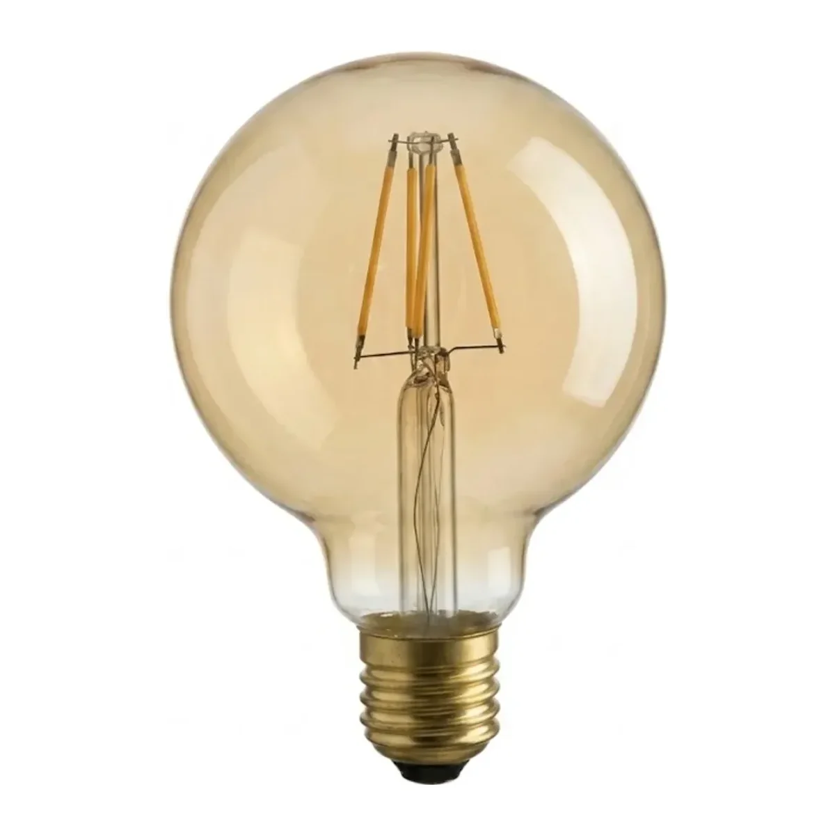 4W 220-240V E27 2200K G95 LED RUSTIK AMPUL 5 ADET  - Görsel 2