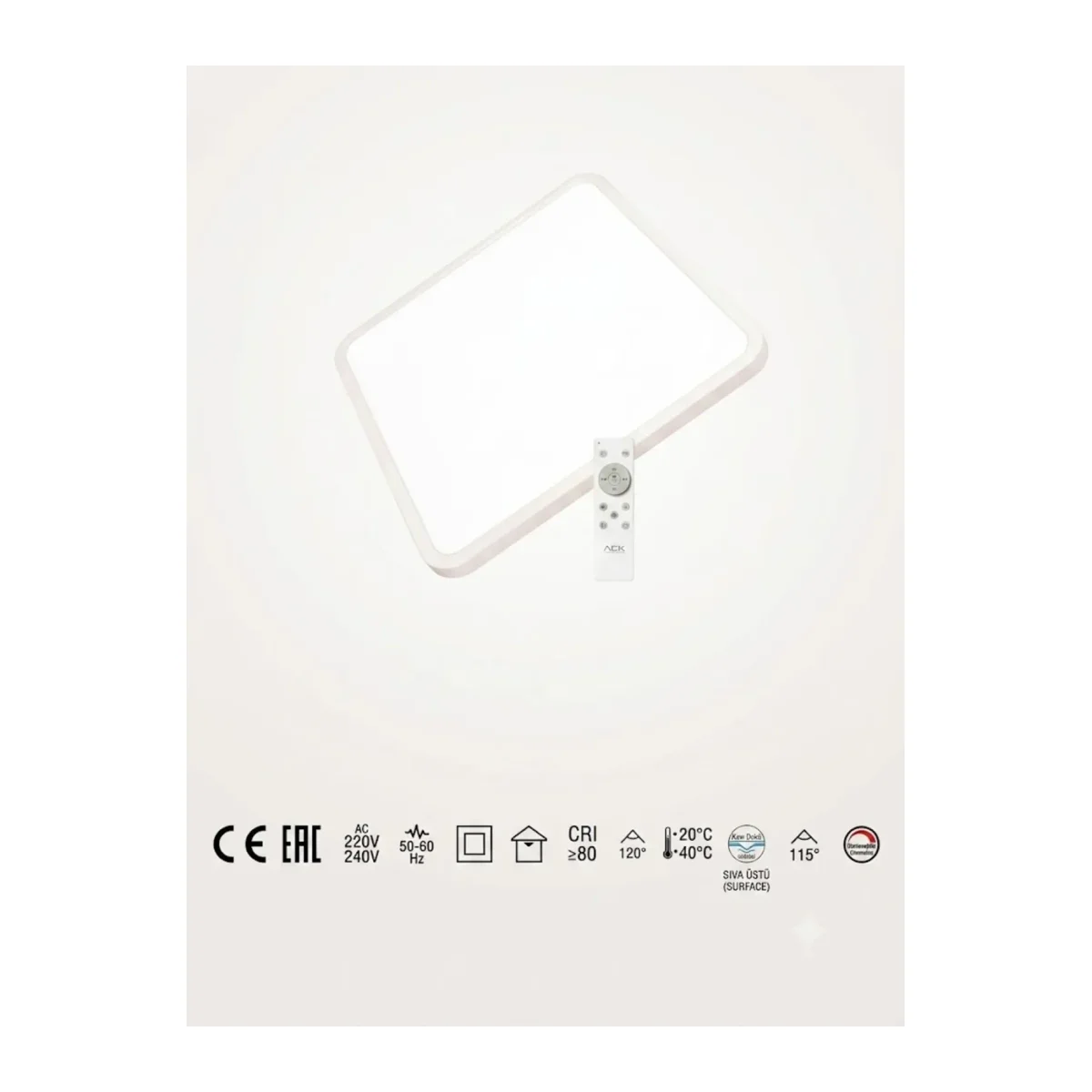 3 RENK SMART CCT PANEL 54W 500MMX500MM SIVA ÜSTÜ AT10-05090 50.000 SAAT KULLANIM ÖMRÜ - Görsel 2