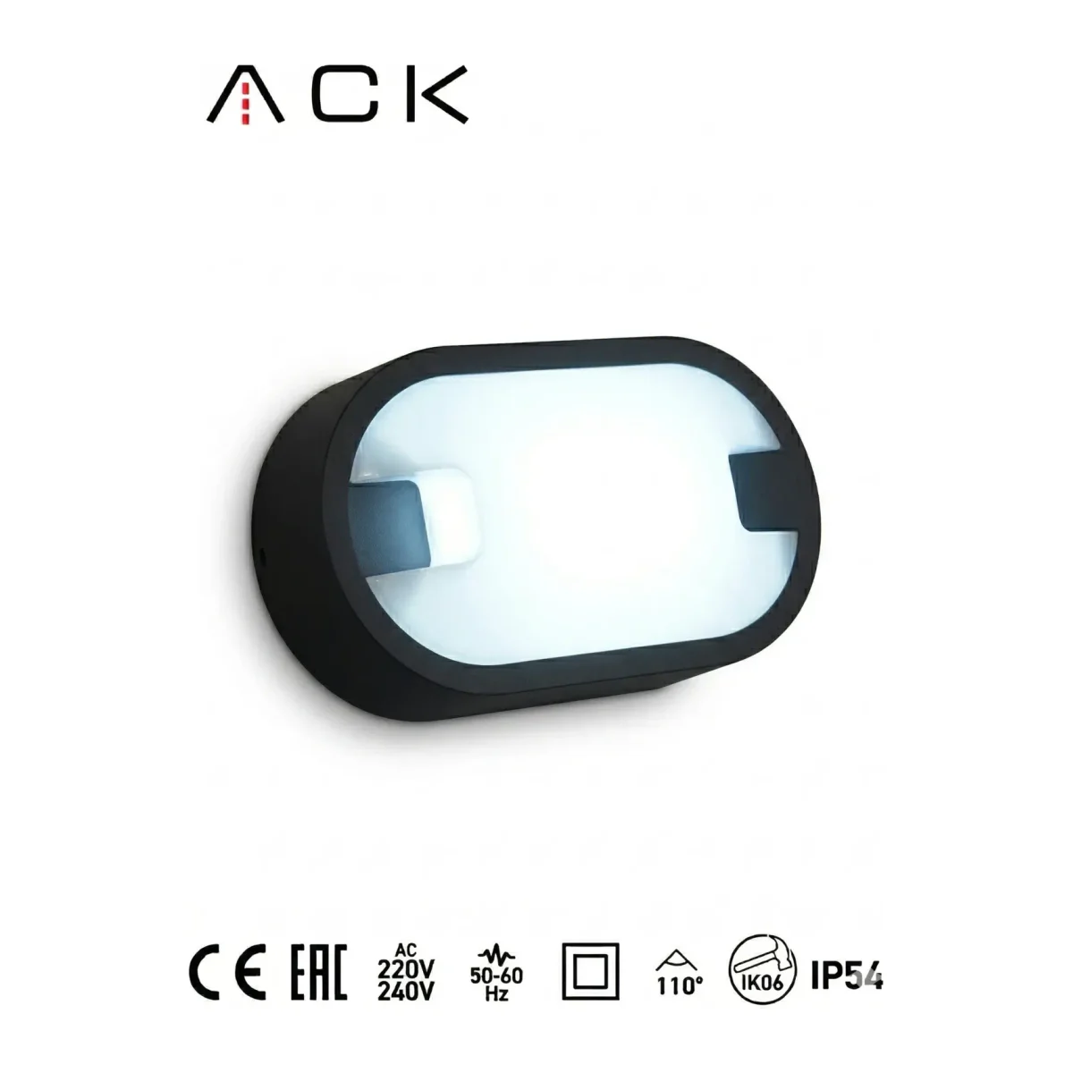 15W LED Oval Armatür – IP54 Su Geçirmez Bahçe ve Duvar Apliği 6500K Beyaz Işık - Görsel 3