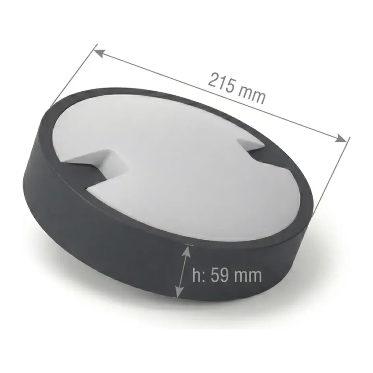 18W LED Oval Duvar ve Tavan Armatürü 3000K (AT10-71801) - Görsel 3