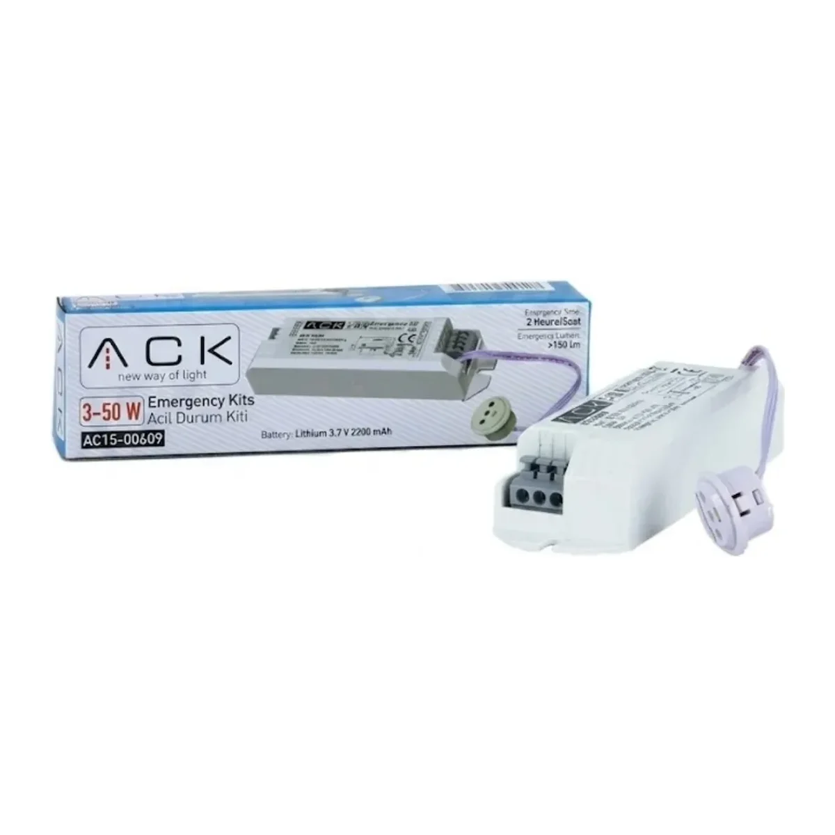 230V AC/50 Hz / 1,5W IP20 ACIL AYDINLATMA KITI