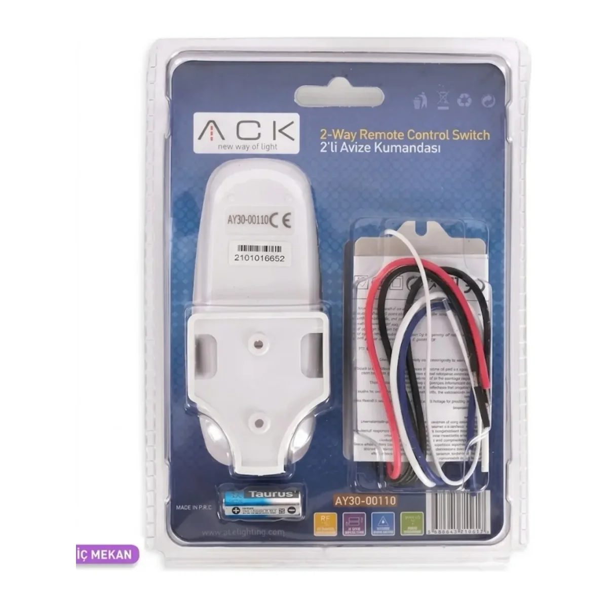 2 KANALLI AVİZE KUMANDASI 220V - Görsel 2