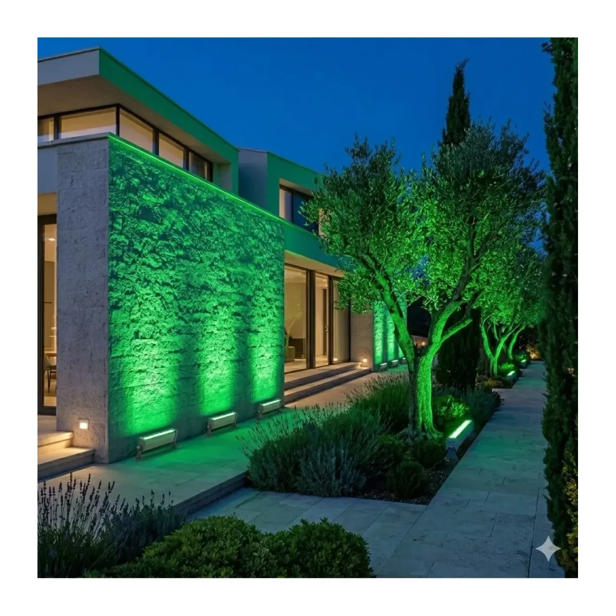 6x1W YESIL IP67 18CM LED WALLWASHER