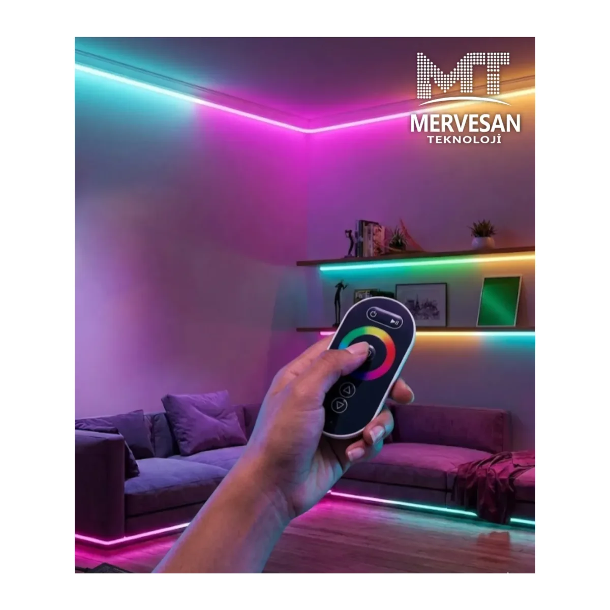 MERVASAN MRW-C-RF- 30 AMPER RGB ŞERİT LED KUMANDASI DOKUNMATİK - Görsel 2