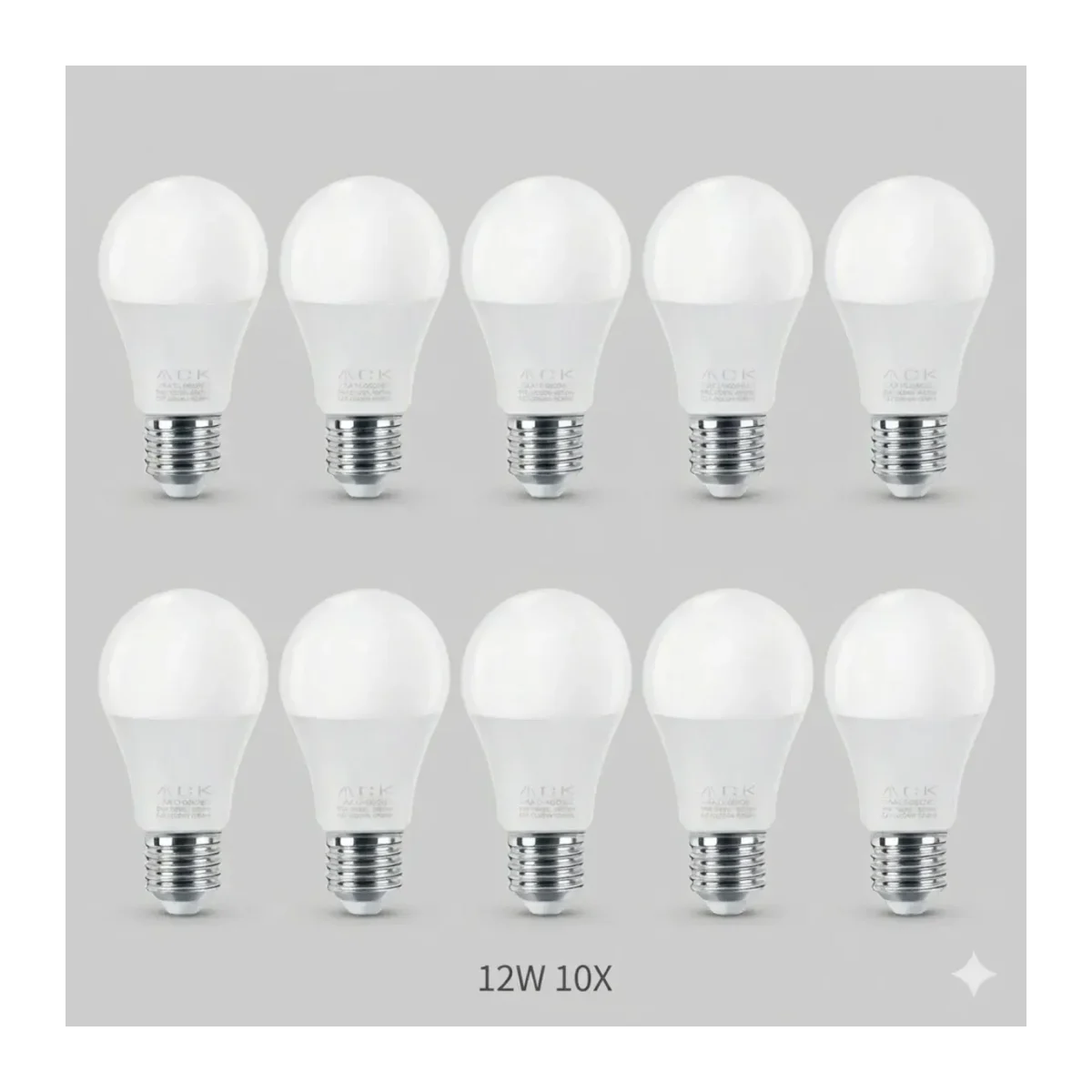 12W LED TASARUFLU AMPUL 6500K E27 10 ADET - Görsel 2