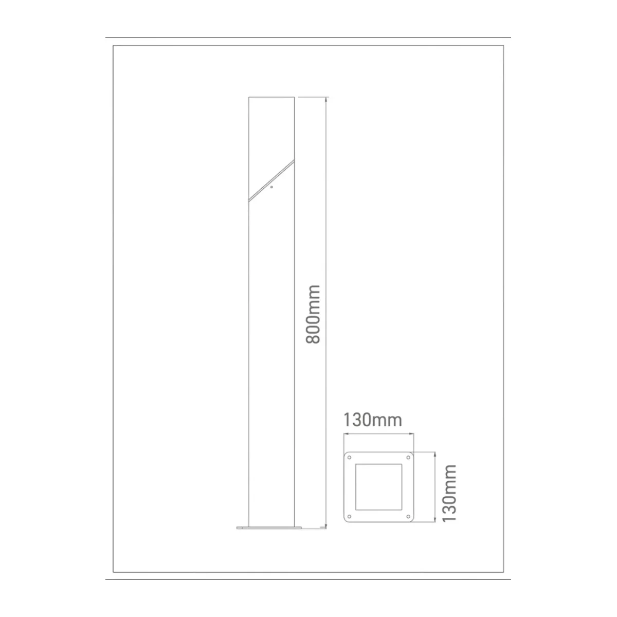 Karya 80cm Alüminyum Bahçe Aydınlatma Direği E27 Duy Siyah IP54 - Görsel 3