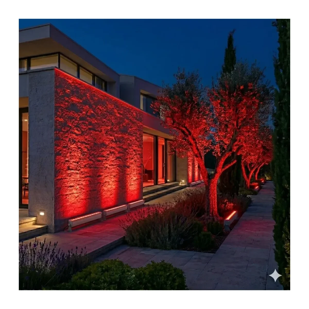 9x1W KIRMIZI IP67 27CM LED WALLWASHER