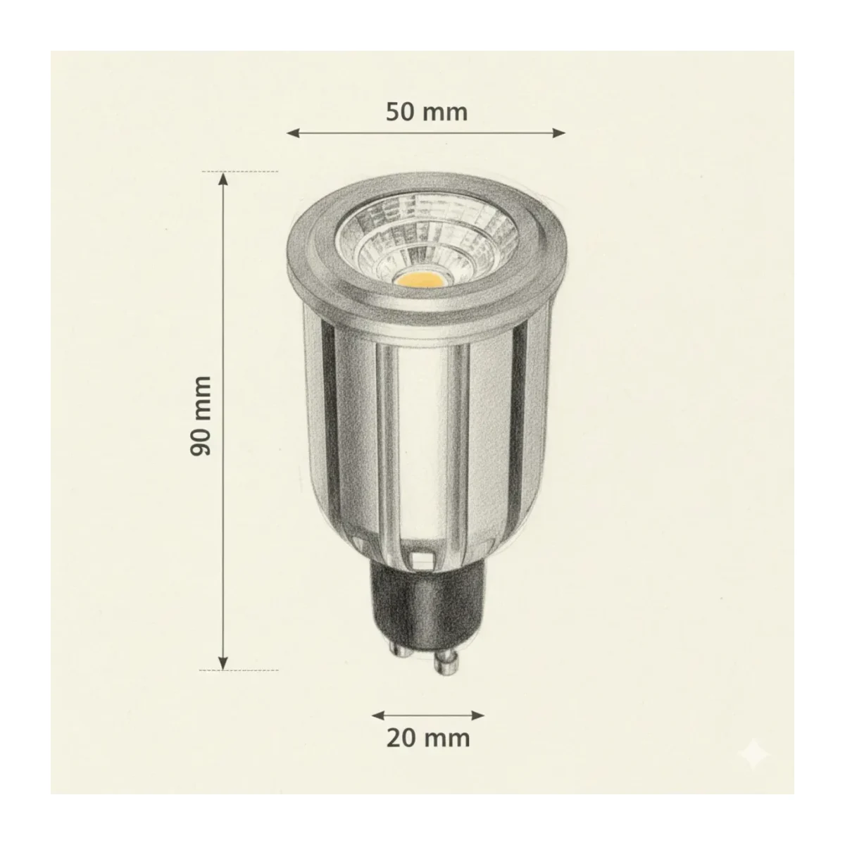 Lensli LED Ampul 7W GU10 Gün Işığı 10 Adet - Görsel 2