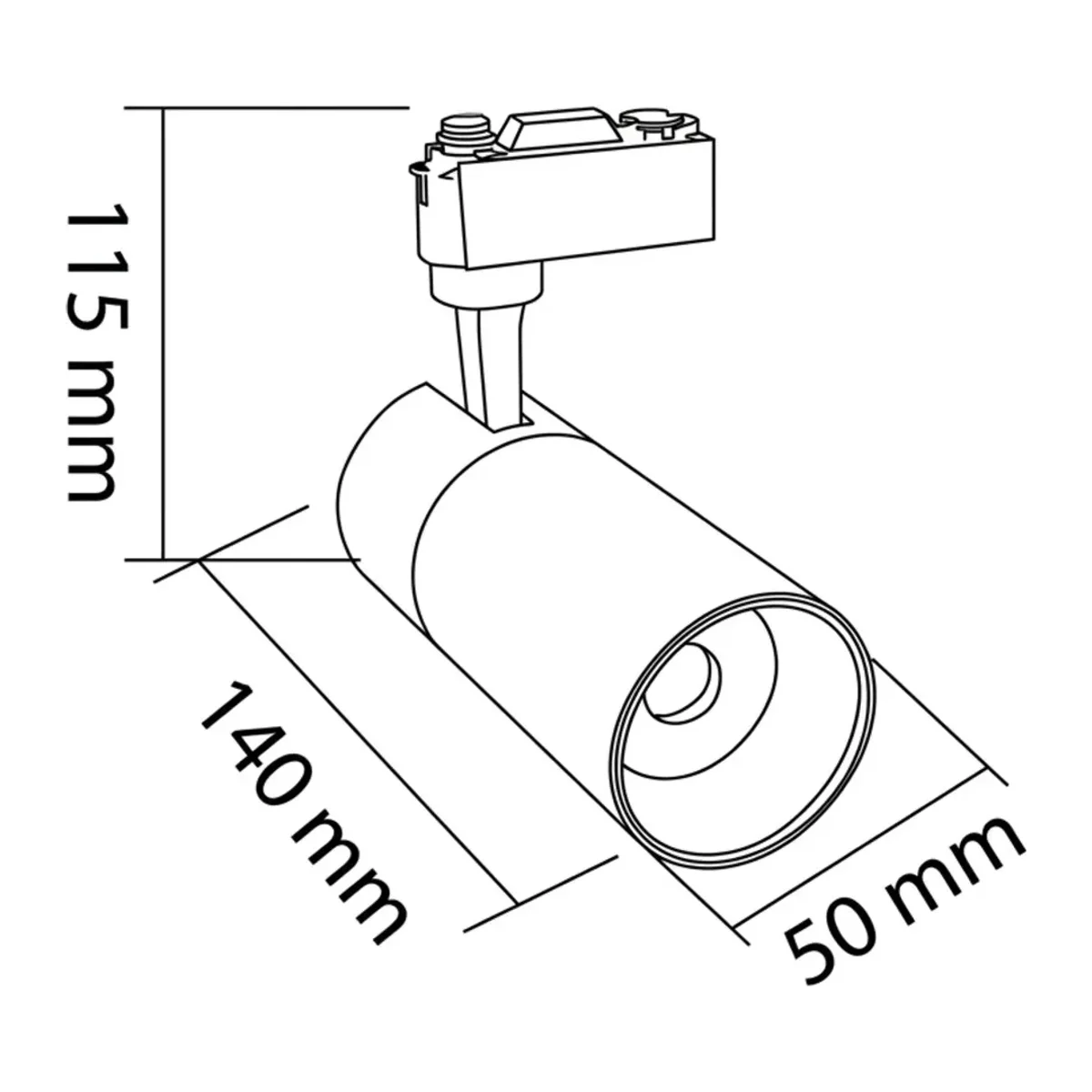 ACK 10W Alüminyum LED Ray Spot Armatür Beyaz Kasa 4000K Sıcak Beyaz AD30-01010 - Görsel 2