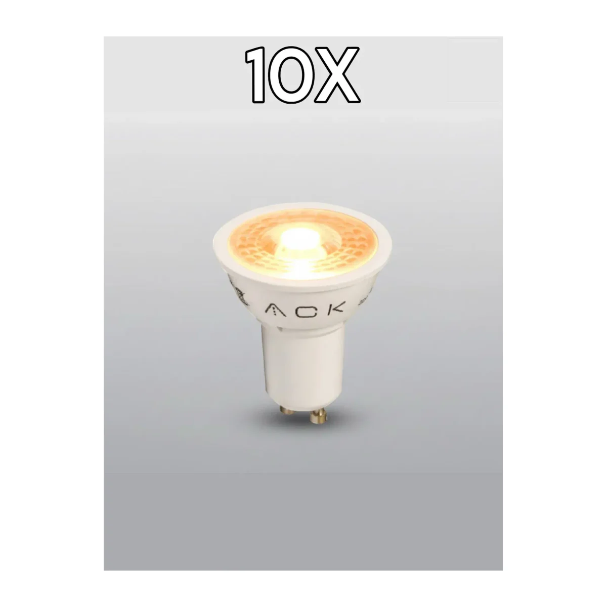 SMD LENS LED AMPUL DİMLİ GU10 5W Amber 10 Adet - Görsel 2