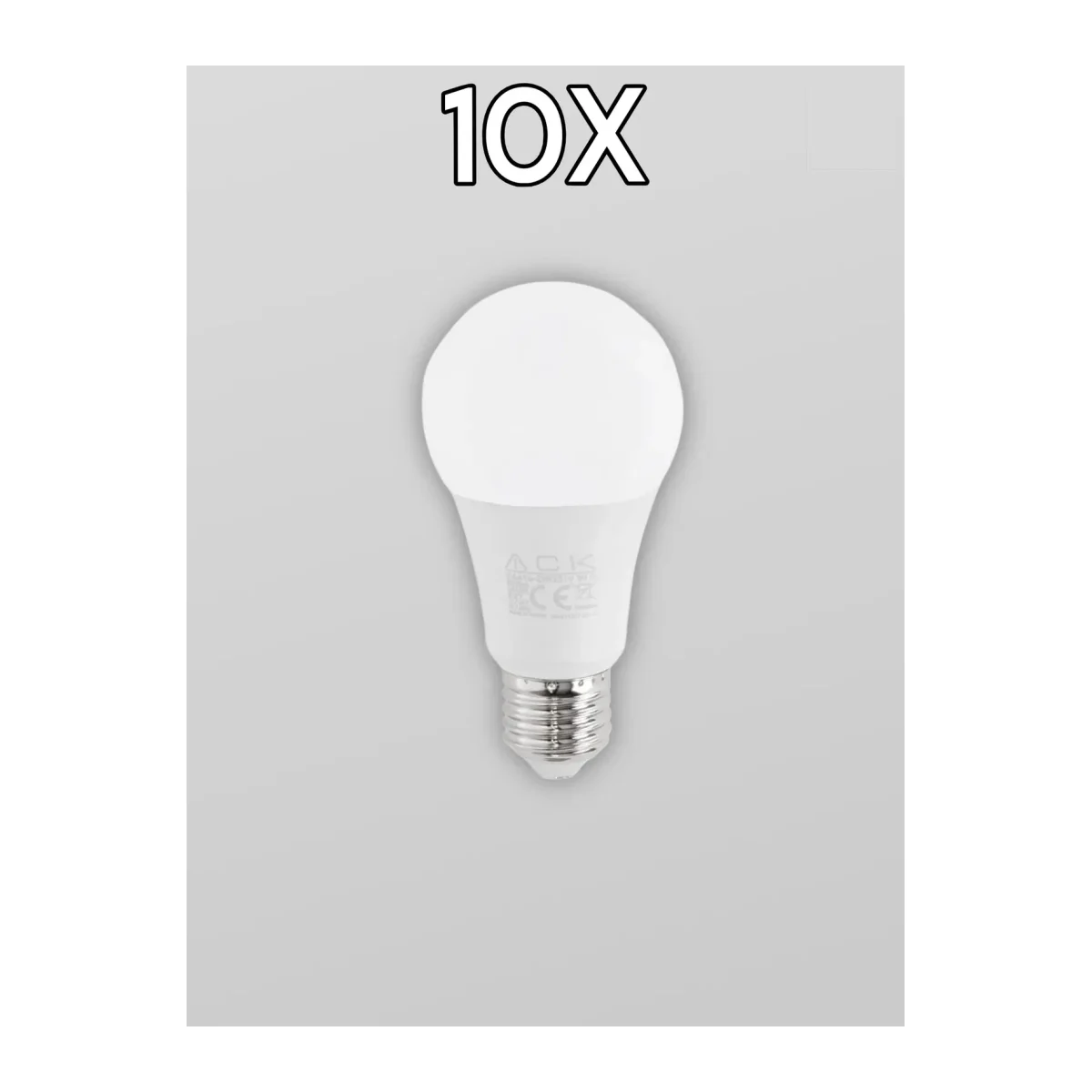 LED Ampul 9W AC/DC E27 Beyaz 10 Adet - Görsel 2