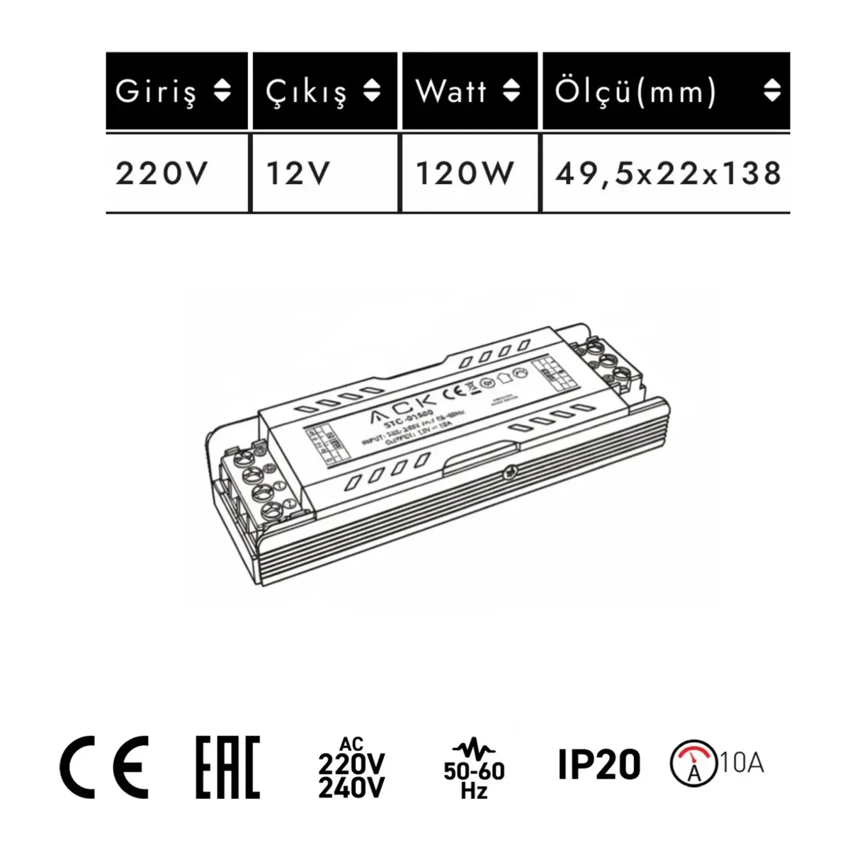 12V 10A LED Trafo - Görsel 2
