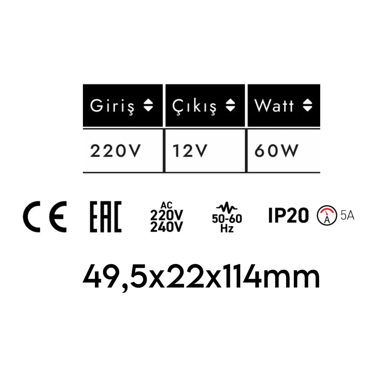 12V 5A LED Trafo - Görsel 2