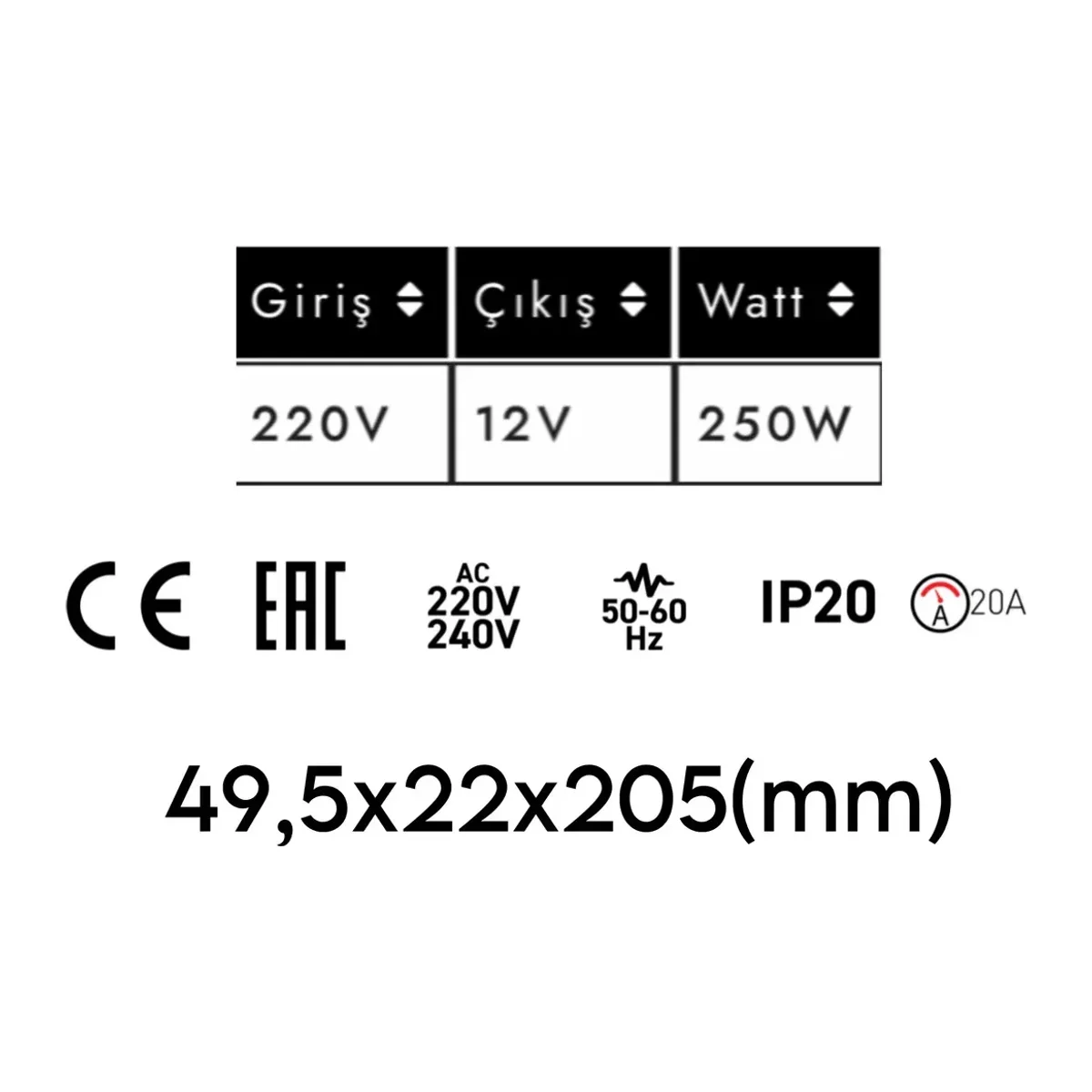 12V 20A LED Trafo - Görsel 2