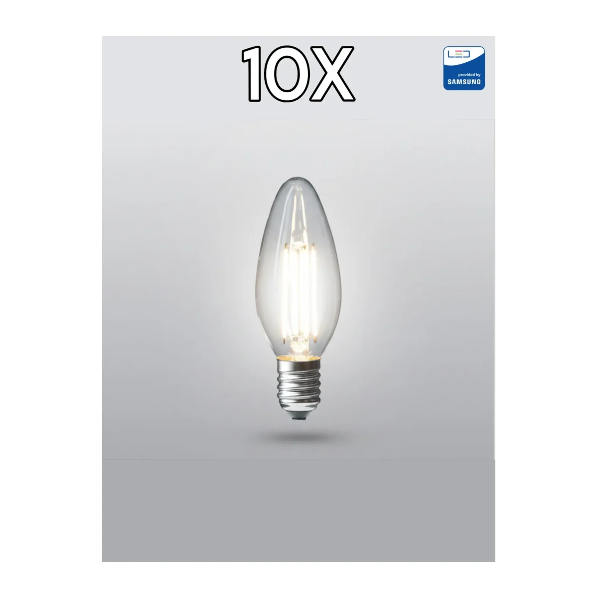 LED Rustik Ampul 4W E14 Beyaz 10 Adet - Görsel 2
