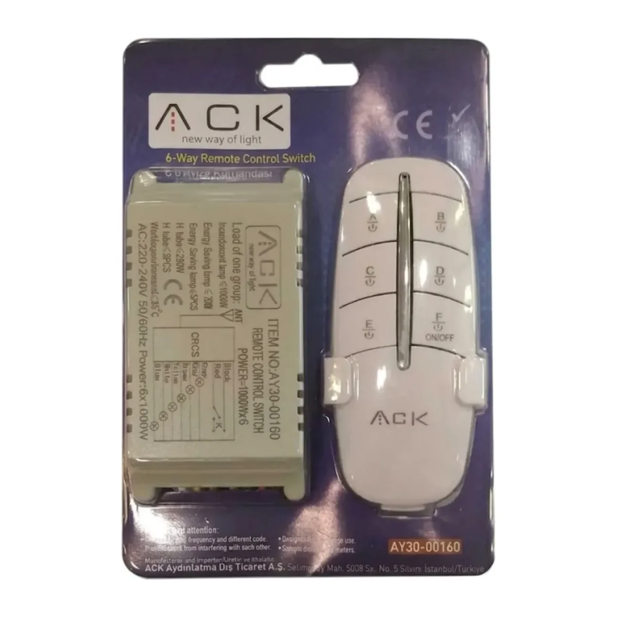 6 KANALLI AVİZE KUMANDASI 220V