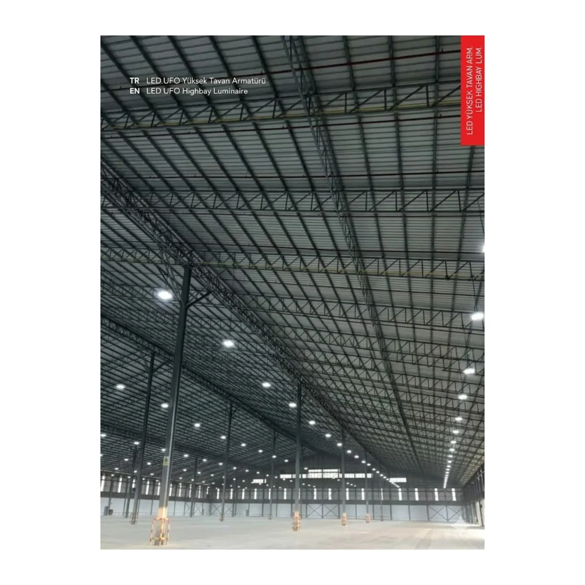 UFO YÜKSEK TAVAN 100W 6500K 12,500lm 50.000 SAAT KULLANIM ÖMRÜ - Görsel 4