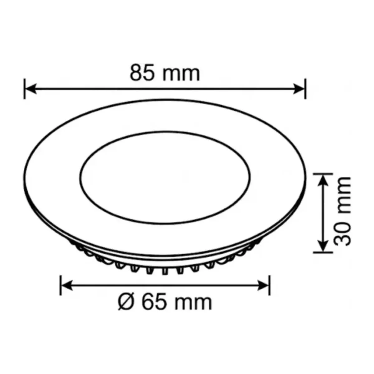 3W LED PANEL 6500K 5 ADET - Görsel 3