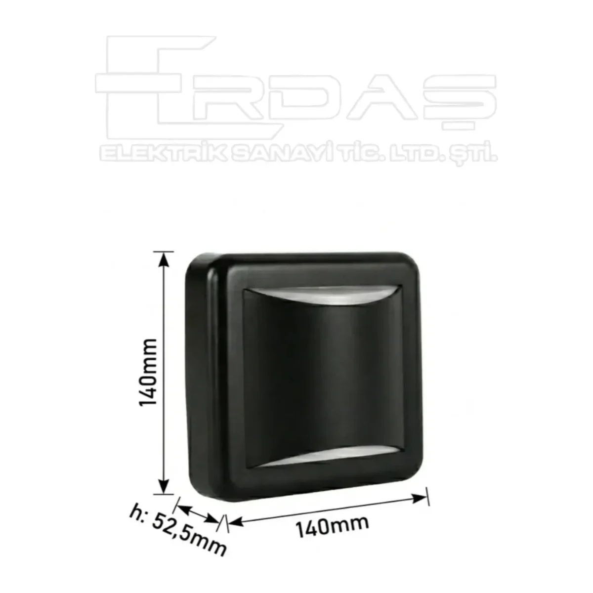 Modern Siyah LED Duvar Apliği 4W 3000K - Görsel 3