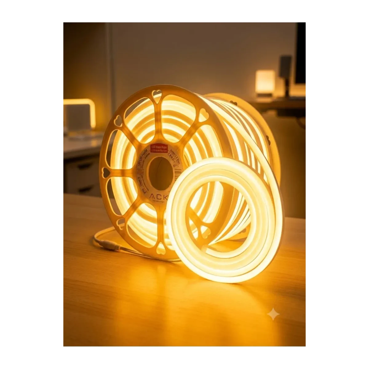AS07-00400 NEON HORTUM YAPIŞKANLI 220-240V 3000K 7*13MM 240 LEDLİ