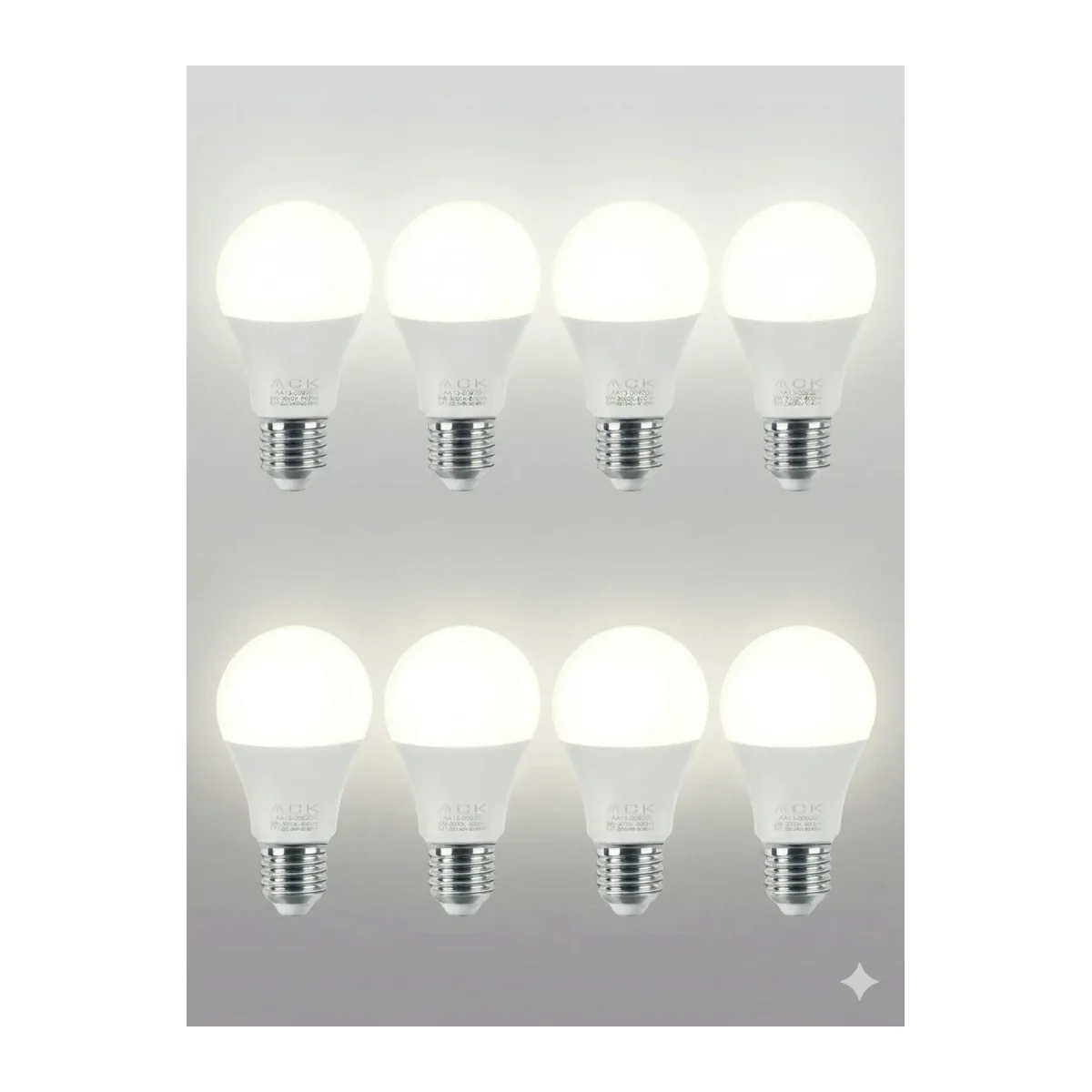LED Ampul 9W E27 A60 4000K 8 Adet
