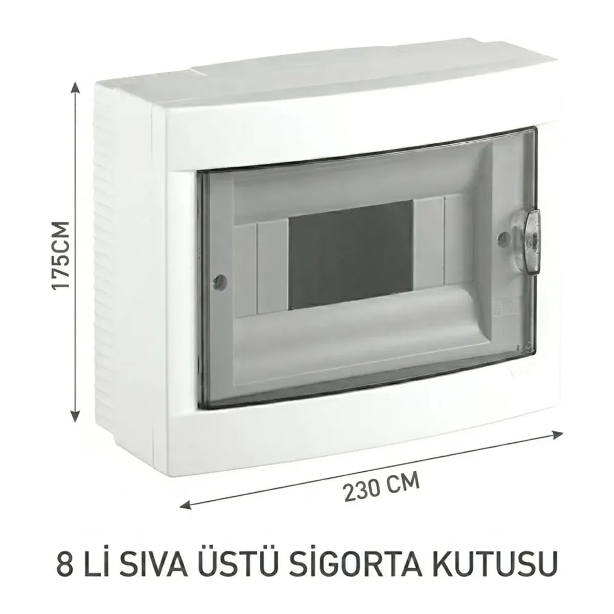 8 Lİ SIVA ÜSTÜ SİGORTA KUTUSU HALOJEN FREE