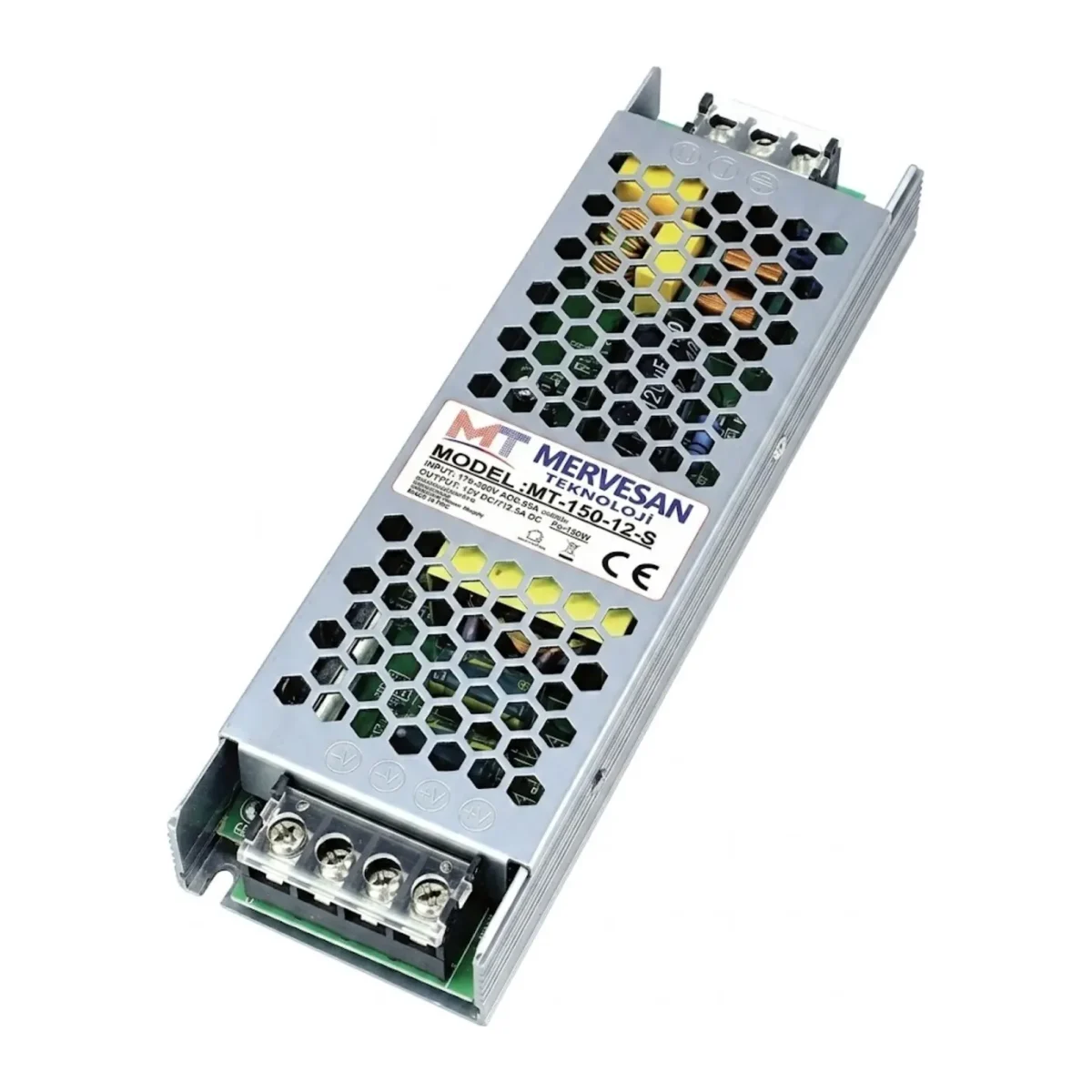 12.5 AMPER SLİM TRAFO MT-150-12-S 12 VDC 12.5 Amper (SMPS)