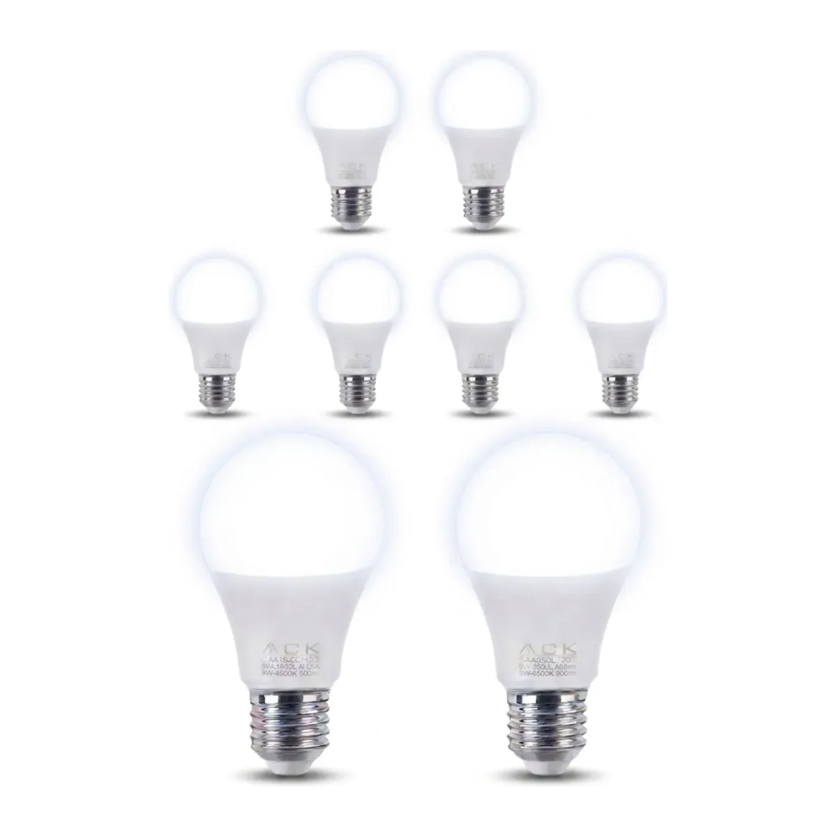 12W LED TASARUFLU AMPUL 6500K E27 8 ADET