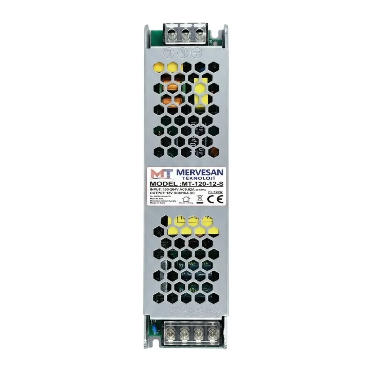 10 AMPER SLİM TRAFO MT-120-12-S 12 VDC 10 Amper (SMPS)