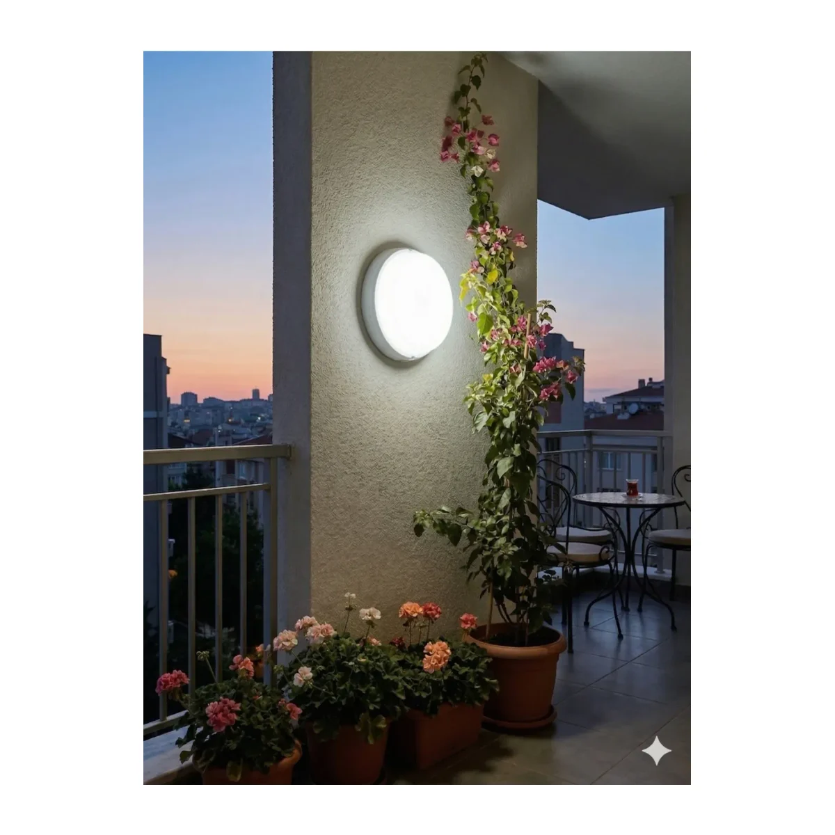 Sıva Üstü Dış Mekan / Bahçe LED Tavan ve Duvar Aydınlatması 18W 6500K Beyaz Işık