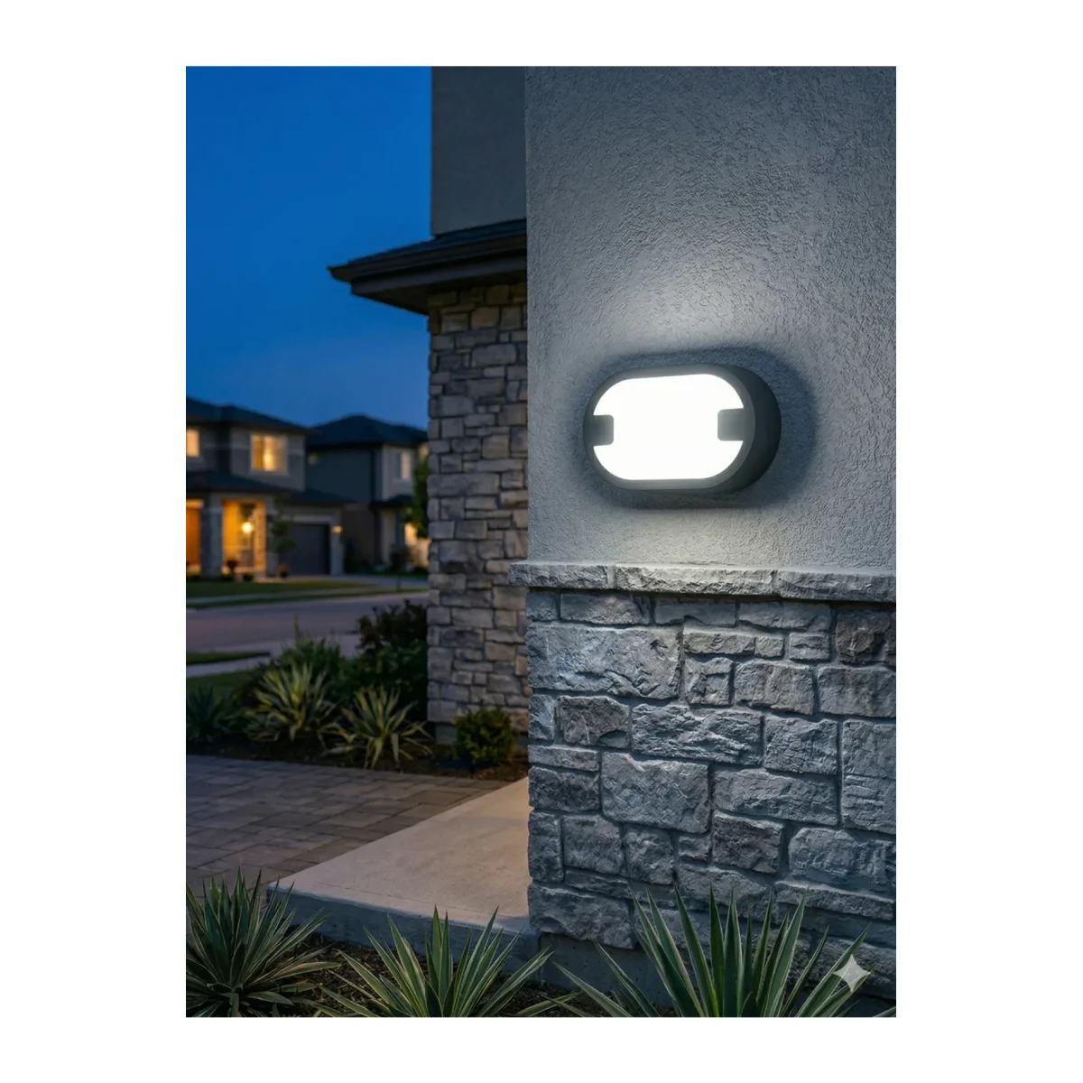 15W LED Oval Armatür – IP54 Su Geçirmez Bahçe ve Duvar Apliği 6500K Beyaz Işık