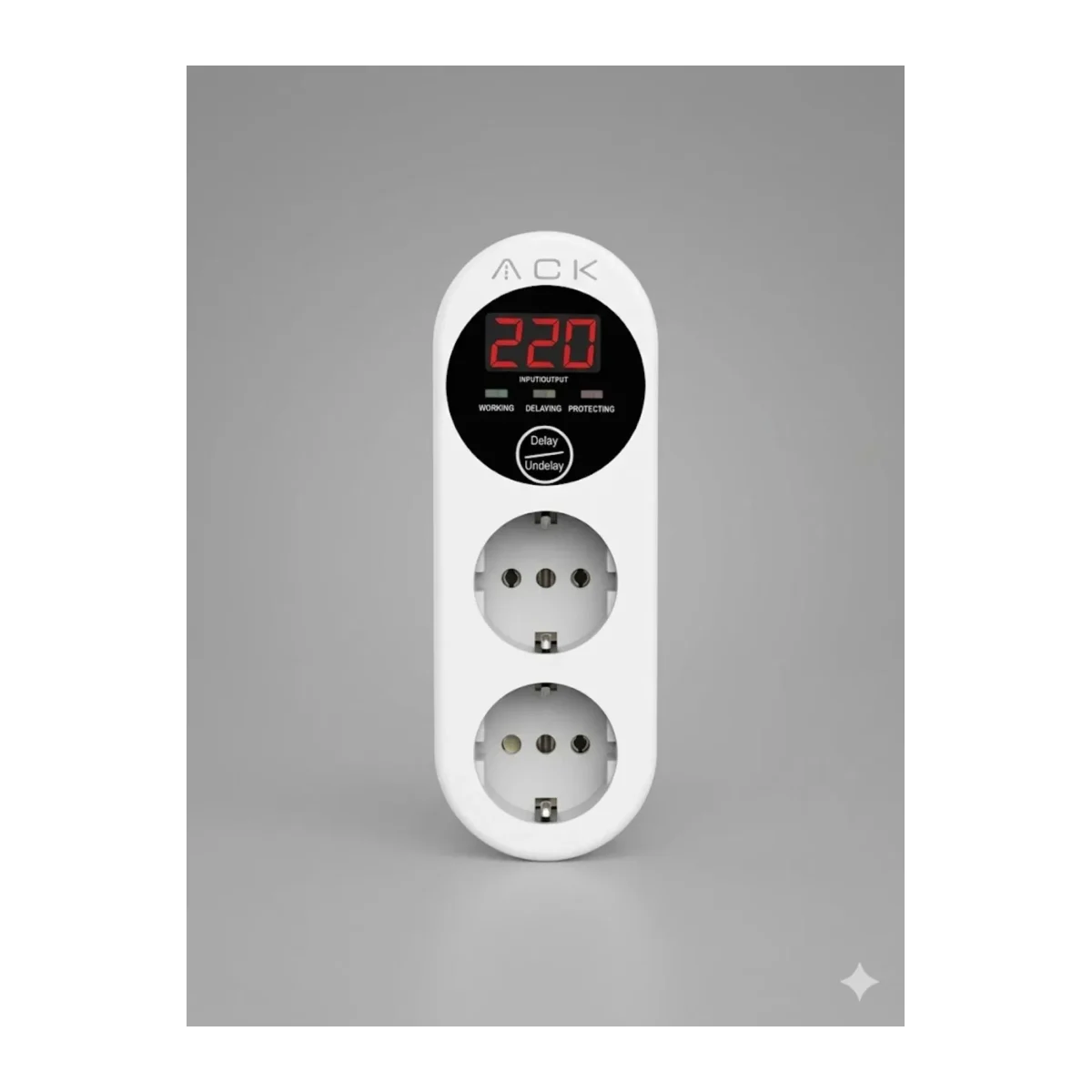 VOLTAJ KORUMALI İKİLİ PRİZ PVPB-04-15A 140-270V