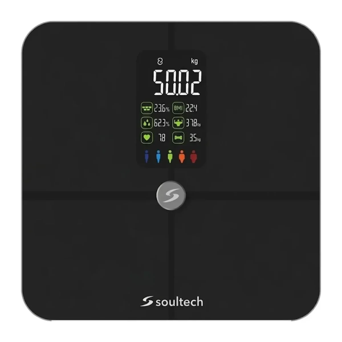 AT001S WELLDONE BLUETOOTH AKILLI TARTI SİYAH VÜCUT YAĞ ÖLÇER ÖZELLİKLİ - Görsel 2