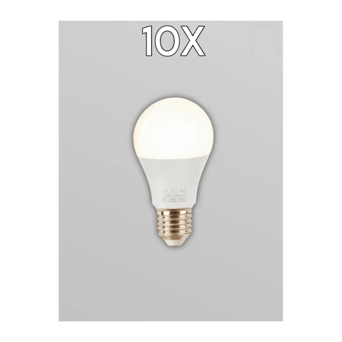 LED Ampul 9W E27 A60 BEYAZ 6500K 10 Adet - Görsel 3
