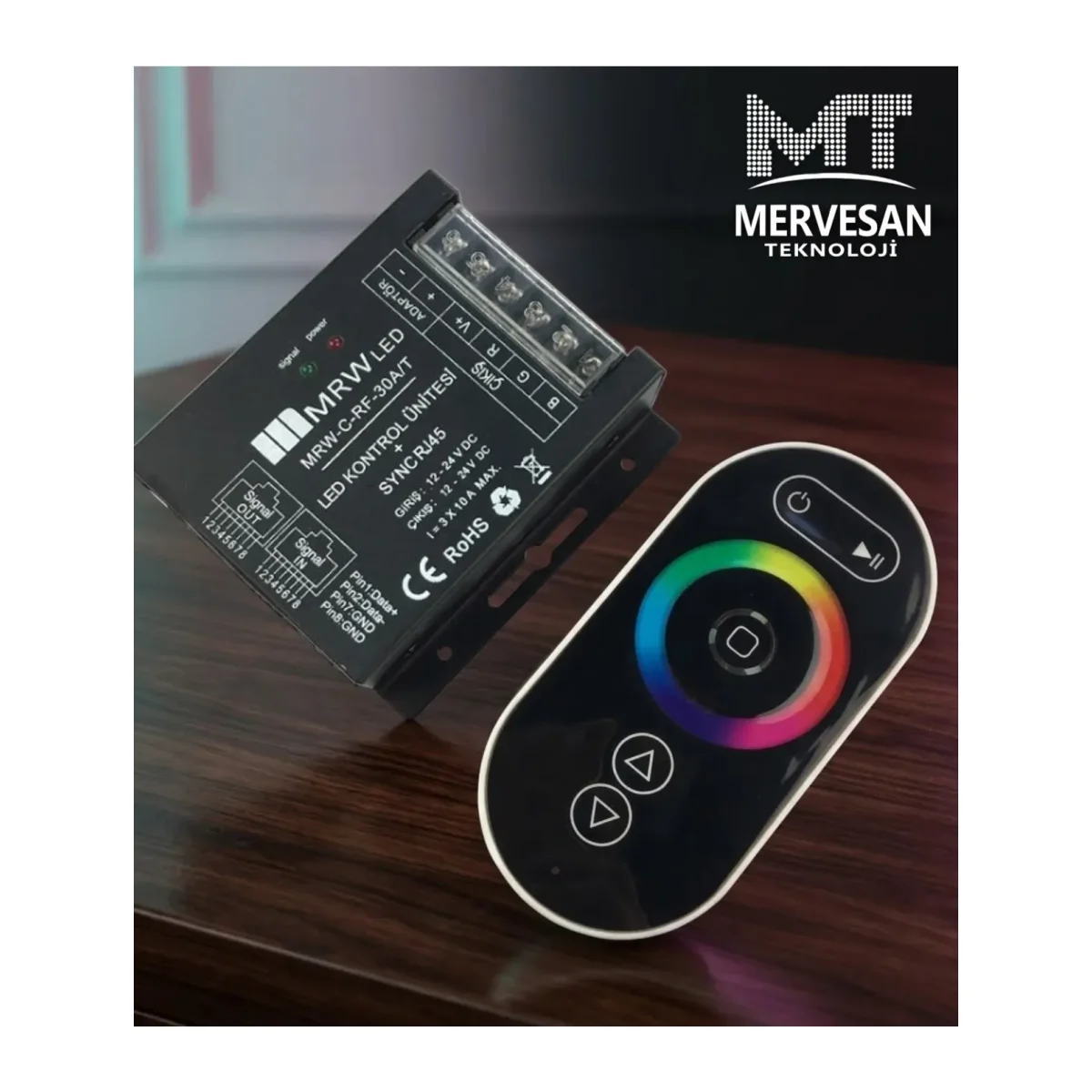 MERVASAN MRW-C-RF- 30 AMPER RGB ŞERİT LED KUMANDASI DOKUNMATİK