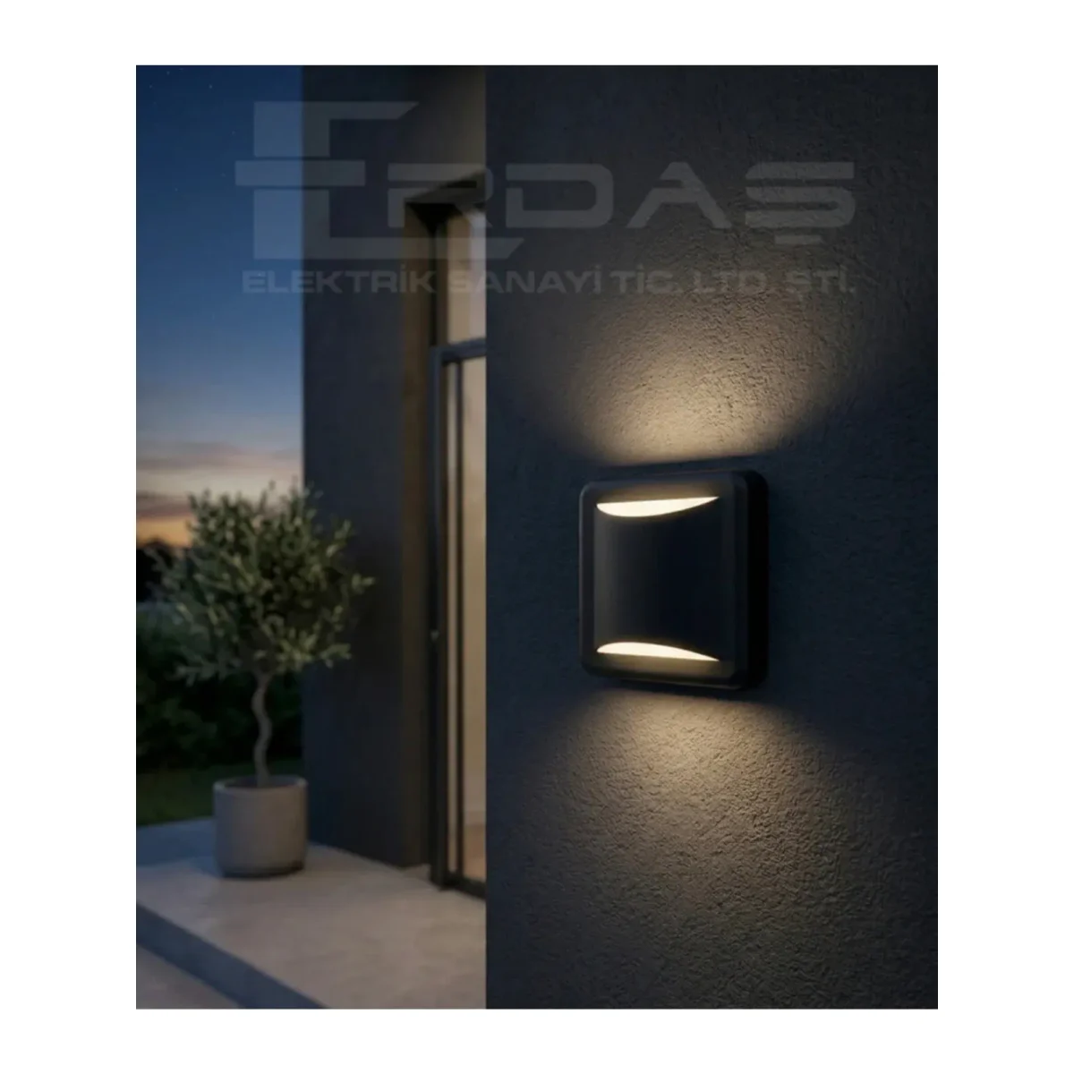 Modern Siyah LED Duvar Apliği 4W 3000K