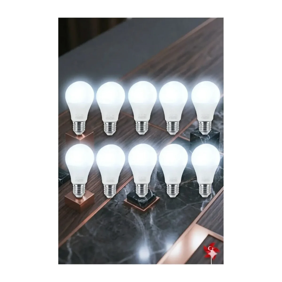 LED Ampul 9W E27 A60 BEYAZ 6500K 10 Adet
