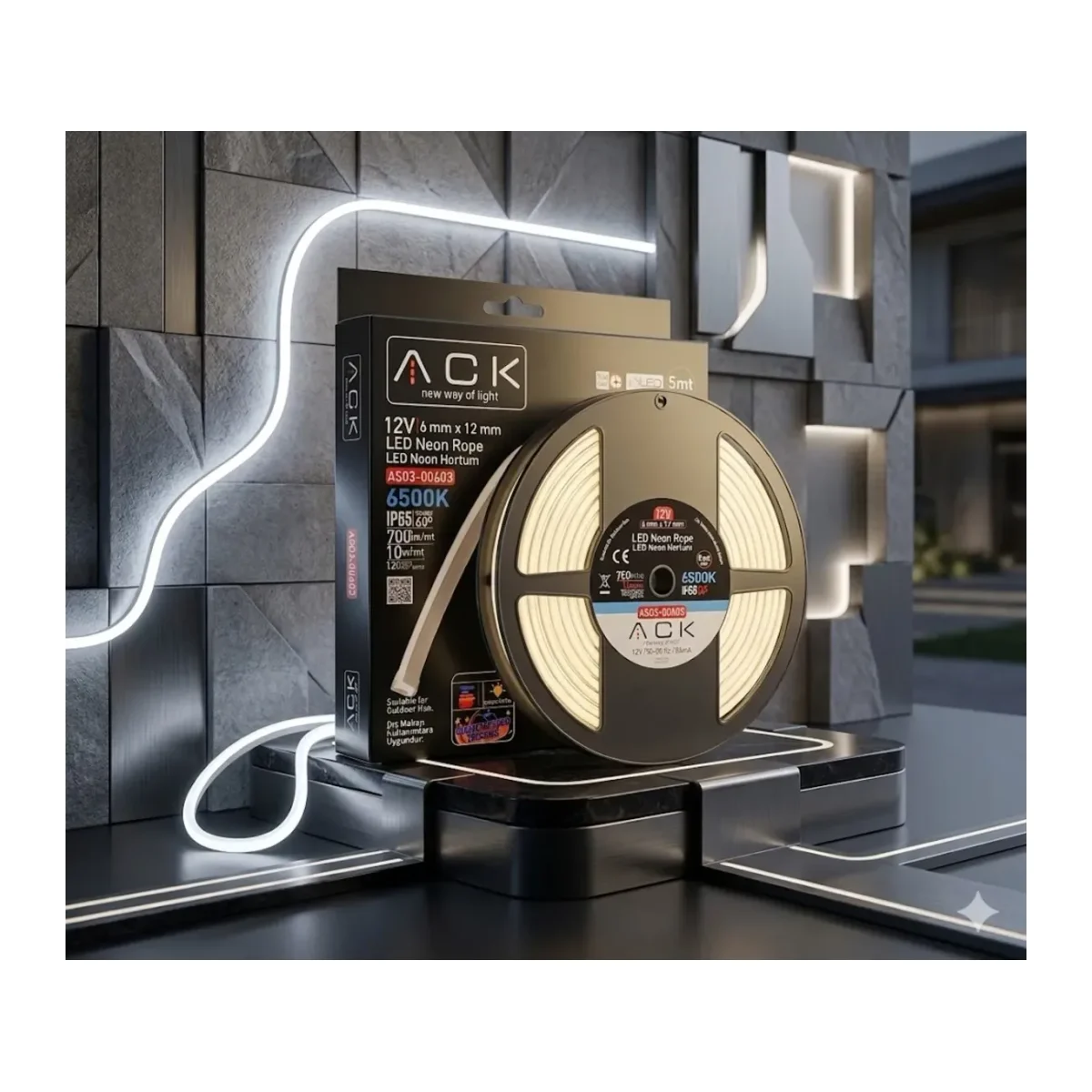 12V NEON HORTUM 6500K 5MT